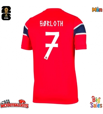 Norway Alexander Sorloth #7 Replica Home Stadium Shirt World Cup 2026 Short Sleeve
